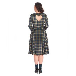 Banned Apparel Sweet Joy Heart Plaid Dress, size 2XL